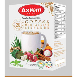 6 Axiom Natur MOCHACCINO CINNAMON MIX 20 IN 1 COFFEE | Anti-stress | organic | For Men and Women